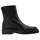 Ernest Ankle Boots in Black Leather - Ann Demeulemeester