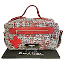 Chanel Duffle Bag Trèfle Rouge Tweed Argent
