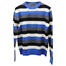 Prada Striped Sweater in Blue Wool