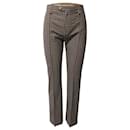 Chloè Checked Trousers in Brown Polyester - Chloé