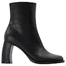 Lisa Ankle Boots in Black Leather - Ann Demeulemeester