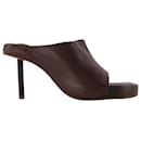 Mules Nuvola en Cuir Marron - Jacquemus