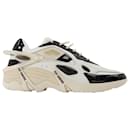 Cylon-21 Sneakers in Ivory and Black Leather - Raf Simons