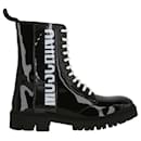 Patent Combat Boots - Moschino