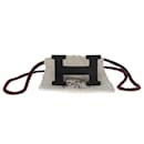 Hermès belt buckle model 5382 black PVD plated metal