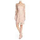 Vera Wang lace and sequin dress in pale pink