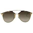 Óculos de sol Dior Cat-Eye Aviator em metal dourado