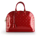 Louis Vuitton Red Monogram Vernis Alma GM Bag