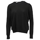 J Brand Sweater with Sheer Back in Black Wool