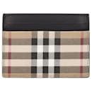 Credit card holder in Vintage check fabric and leather - Burberry