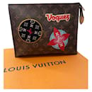 Louis Vuitton clutch 26 Monogram limited series patches