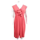 Lachsfarbenes/korallenfarbenes Kleid mit Schleifen - Paule Ka