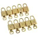 Louis Vuitton padlock 10set Padlock Gold Tone LV Auth 31719