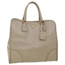 PRADA Hand Bag Safiano Leather Gray Auth bs2208 - Prada