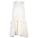 Victoria Victoria Beckham Cloqué-Kleid aus weißer Seide