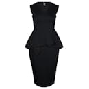 Sportmax Peplum Dress in Black Cotton