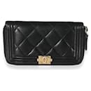 Chanel Black Quilted Lambskin Small Boy Wallet 