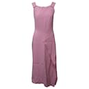 Roland Mouret Button Detailed Sleeveless Dress in Pink Polyester