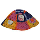Staud Floral Crochet Hat in Multicolor Polyester 