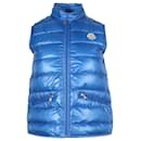 Moncler Puffer Vest in Blue Nylon