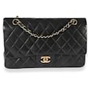 Chanel Black Quilted Lambskin Medium Classic Double Flap Bag 