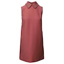Miu Miu Crystal Embellished Shift Dress in Pink Viscose