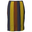 Prada Striped Skirt in Multicolor Silk