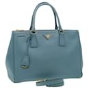 PRADA Safiano Leather Hand Bag 2way Light Blue Auth 31505 - Prada