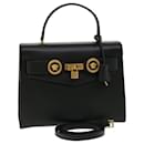 VERSACE Hand Bag Leather 2way Black DBFG311 auth 31495a - Versace