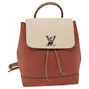 LOUIS VUITTON rock Me Backpack CalfskinLeather Pink White M44250 LV Auth 31479A - Louis Vuitton