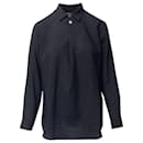 Camisa com gola Yohji Yamamoto em lã preta