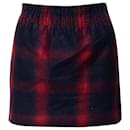 Maje Plaid Mini Skirt in Multicolor Wool 