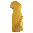 Ulla Johnson Gwyneth Single Sleeve Dress in Yellow Cotton