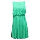 Lauren Ralph Lauren Pleated Dress in Green Polyester - Autre Marque