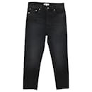 Re/Done Distressed-Jeans aus schwarzer Baumwolle