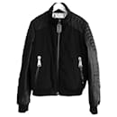 Philipp Plein Nylon & Leather Biker Jacket