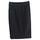 Chanel black straight skirt T.34
