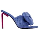 Allen Bow Strass Pop Mules in Blue/Pink - Off White