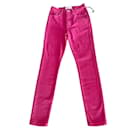 T-Jeans von Current/Elliott in Pink. 23  (32-34 Französisch) Skinny mit ultrahoher TailleNEU - Current Elliott