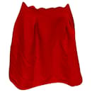 Claudie Pierlot Scalloped Skirt in Red Viscose