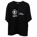 Balenciaga Oversized World Food Programme Short Sleeve T-shirt in Black Cotton 