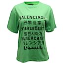 Balenciaga Logo T-shirt in Green Cotton