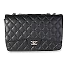 Chanel Black Quilted Caviar Jumbo Classic Single Flap Bag 