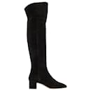 Letizia 45Mm Thin Block Square in leatherToe Over The Knee Boot - Aeyde
