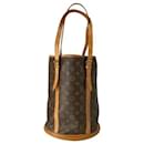 Brown Coated Canvas Louis Vuitton Bucket Bag
