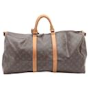 Brown Coated Canvas Louis Vuitton Keepall
