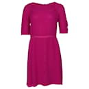 Nina Ricci Long Sleeve Knee Length Dress in Pink Silk