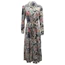 Saloni Vanessa Midi Shirt Dress in Floral Print Silk - Autre Marque