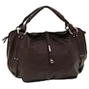CELINE Shoulder Bag Leather Brown Auth ar7690 - Céline