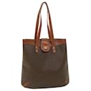 CELINE Macadam Canvas Tote Bag PVC Leather Brown Auth ar7644 - Céline